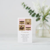 Carte de visite de café et de gâteaux (Debout devant)