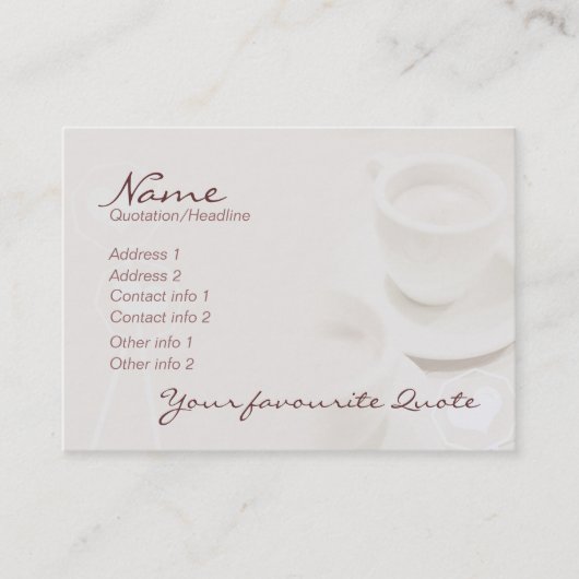 Carte de visite de café Expresso (Devant)