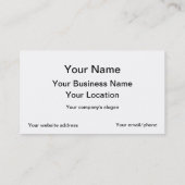 Carte de visite de café personnalisé (Dos)