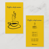 Carte de visite de café-restaurant (Devant / Derrière)