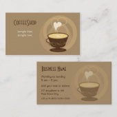 Carte de visite de café-restaurant (Devant / Derrière)