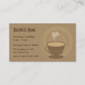 Carte de visite de café-restaurant (Dos)