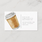 Carte de visite de café-restaurant d'illustration (Dos)