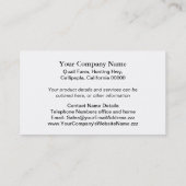 Carte de visite de cailles (Dos)