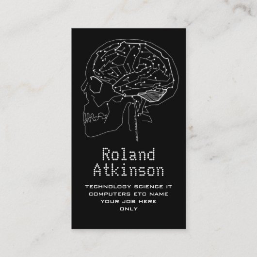 carte de visite de calcul de cerveau de circuit de (Devant)