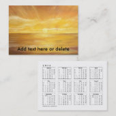 Carte de visite de CALENDRIER (Devant / Derrière)