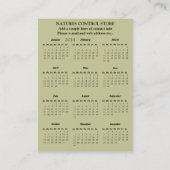 Carte De Visite ~ de calendrier de chrysalides de coccinelle (Dos)