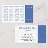 Carte de visite de calendrier Smart Professional (Devant / Derrière)