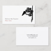 Carte de visite de calligraphe d'auteur d'auteur (Devant / Derrière)