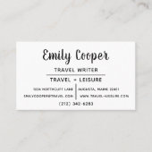 Carte de visite de calligraphie (Devant)