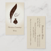 Carte de visite de calligraphie (Devant / Derrière)