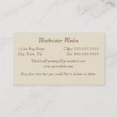 Carte de visite de calligraphie (Dos)