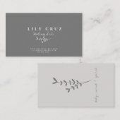 Carte de visite de calligraphie botanique moderne  (Devant / Derrière)