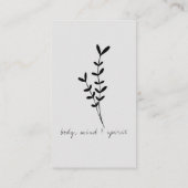 Carte de visite de calligraphie botanique moderne  (Dos)