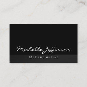 Carte de visite de calligraphie d'artiste maquille