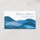Carte de visite de calligraphie des vagues abstrai (Dos)