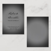 Carte de visite de calligraphie gris clair moderne (Devant / Derrière)