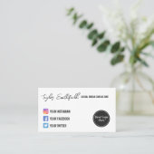 Carte de visite de calligraphie Instagram Twitter (Debout devant)