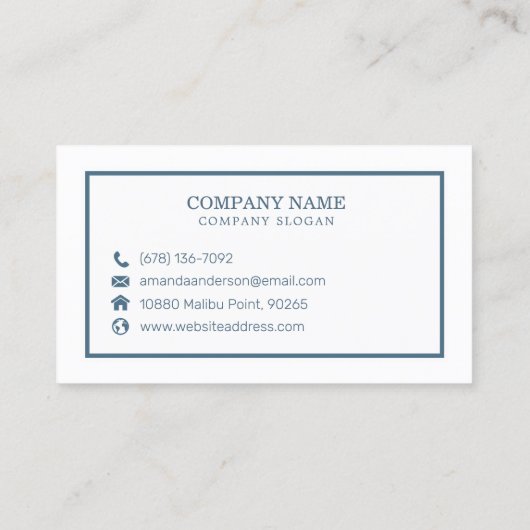 Carte de visite de calligraphie manuscrite Emerald (Dos)