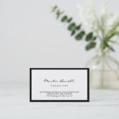 Carte de visite de calligraphie simple moderne (Debout devant)