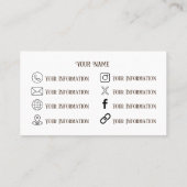 Carte de visite de caméra Boho (Dos)