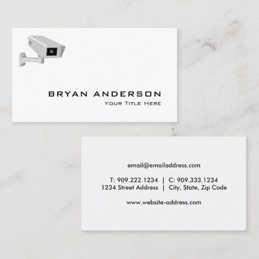 Carte de visite de caméra de succès (Devant / Derrière)