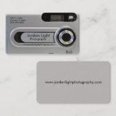 carte de visite de caméra numérique gris (Devant / Derrière)