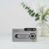 carte de visite de caméra numérique gris (Debout devant)