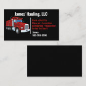 Carte de visite de camion à vidange noire (Devant / Derrière)