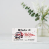 Carte de visite de camion à vidange rouge (Debout devant)