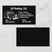 Carte de visite de camion de vidage (Devant / Derrière)