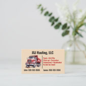 Carte de visite de camion de vidage (Debout devant)