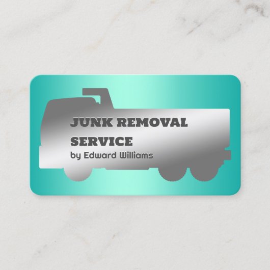 Carte de visite de camion de vidage du coffre (Devant)