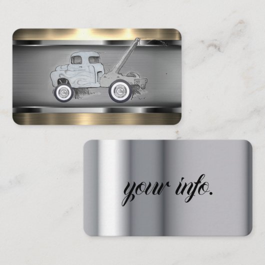 Carte de visite de camion-remorque (Devant / Derrière)