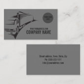 Carte de visite de camion simple gris (Devant / Derrière)