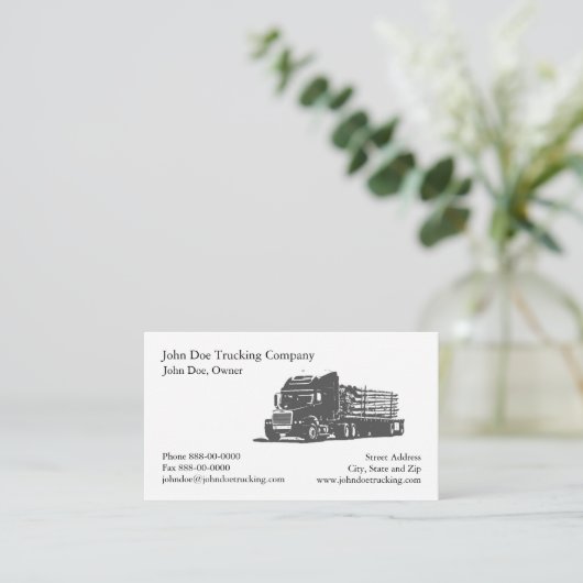 Carte de visite de camionnage (Debout devant)