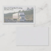 Carte de visite de camionnage (Devant / Derrière)