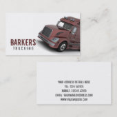 Carte de visite de camionnage (Devant / Derrière)