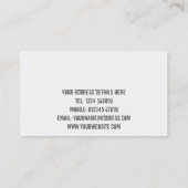 Carte de visite de camionnage (Dos)