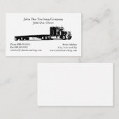 Carte de visite de camionnage (Devant / Derrière)