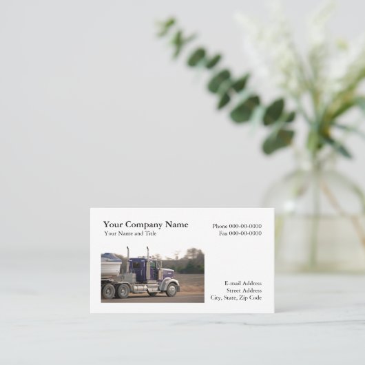 Carte de visite de camionnage (Debout devant)