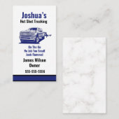 Carte de visite de camionnage à chaud (Devant / Derrière)