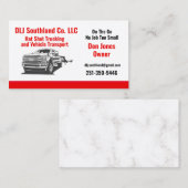 Carte de visite de camionnage à chaud (Devant / Derrière)