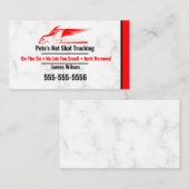 Carte de visite de camionnage à chaud rouge et noi (Devant / Derrière)