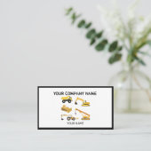 Carte de visite de camions de construction (Debout devant)