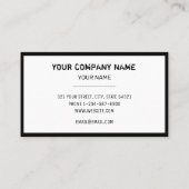 Carte de visite de camions de construction (Dos)