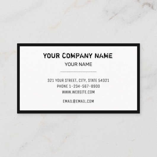 Carte de visite de camions de construction (Dos)