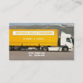 CARTE DE VISITE de camions jaunes OTR (Devant)