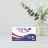 Carte de visite de campagne électorale personnalis (Debout devant)