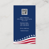 Carte de visite de campagne politique avec code QR (Dos)